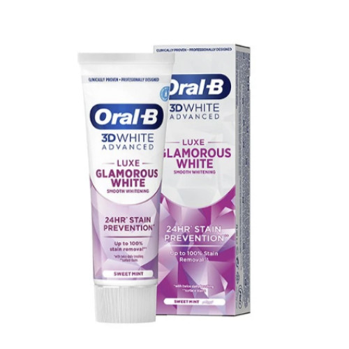 Зубна паста Oral-B Whitening Advanced (рожевий дизайн), 75 мл